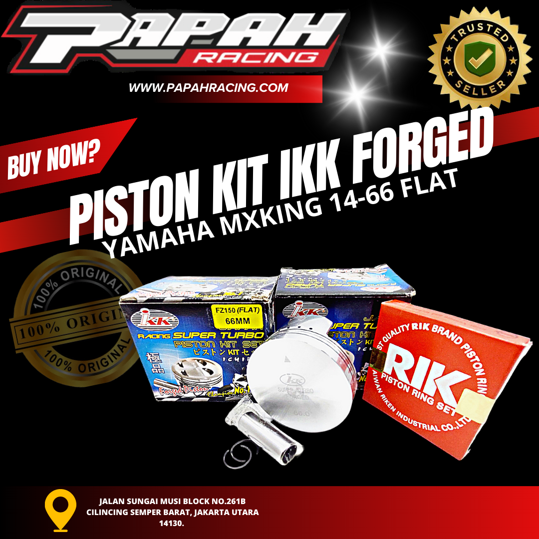 PISTON KIT IKK FORGED YAMAHA MXKING 14-66MM FLAT